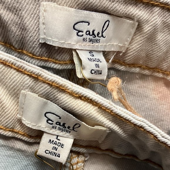 New Anthropologie Small Large Easel Tie Dye‎ Denim Cotton Jean Boho Mini Skirt - Picture 8 of 9